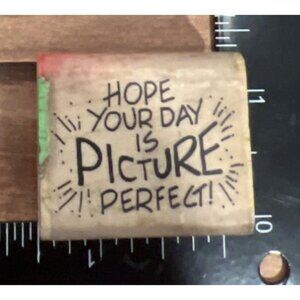 Vintage Hope Your Day Is Picture Perfect Rubber Stamp by AIP VIP 1999